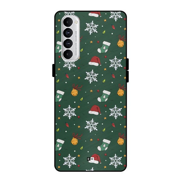 Christmas Call Metal Back Case for Oppo Reno4 Pro