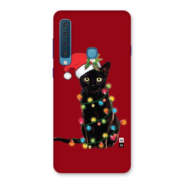 Christmas Cap Cute Cat Back Case for Galaxy A9 (2018)