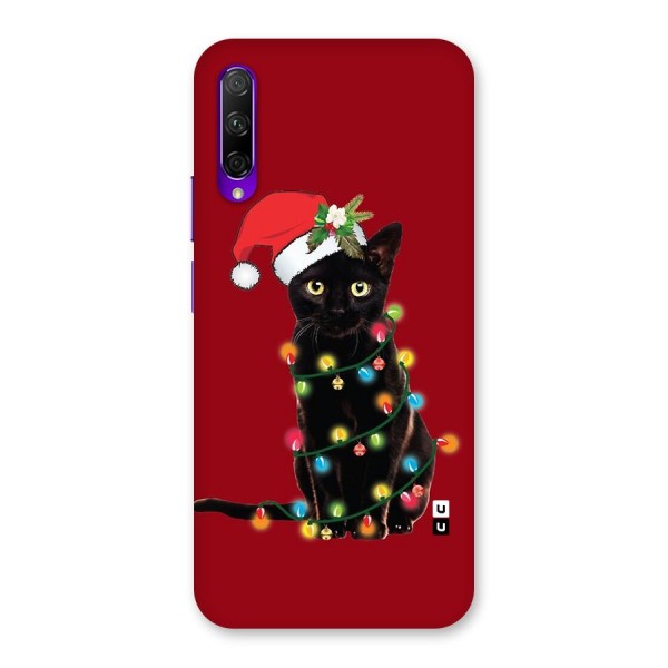 Christmas Cap Cute Cat Back Case for Honor 9X Pro