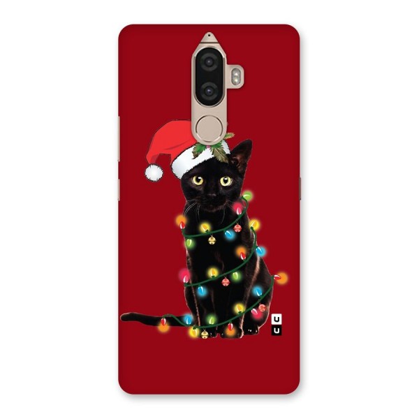 Christmas Cap Cute Cat Back Case for Lenovo K8 Note