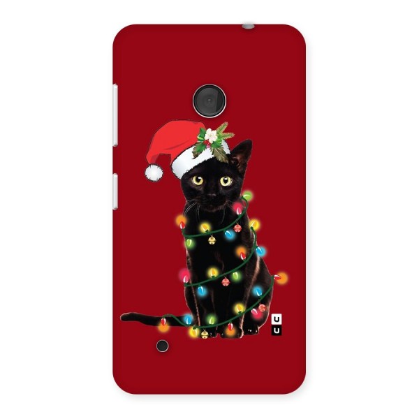 Christmas Cap Cute Cat Back Case for Lumia 530