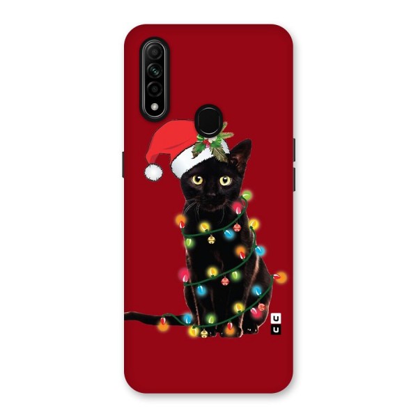 Christmas Cap Cute Cat Back Case for Oppo A31