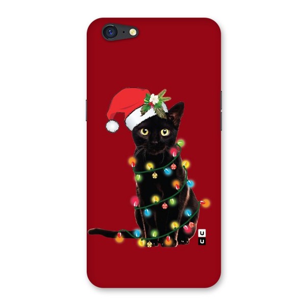 Christmas Cap Cute Cat Back Case for Oppo A71