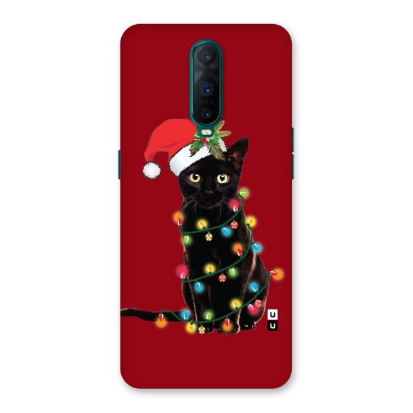 Christmas Cap Cute Cat Back Case for Oppo R17 Pro