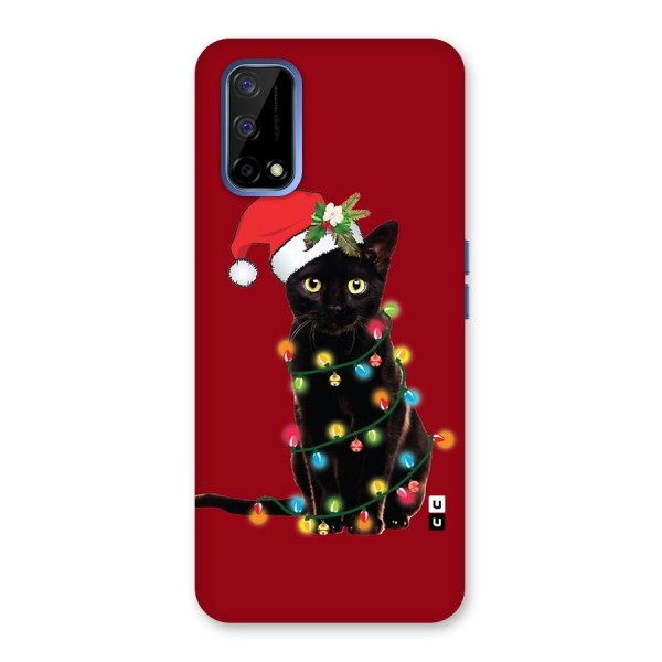 Christmas Cap Cute Cat Back Case for Realme Narzo 30 Pro