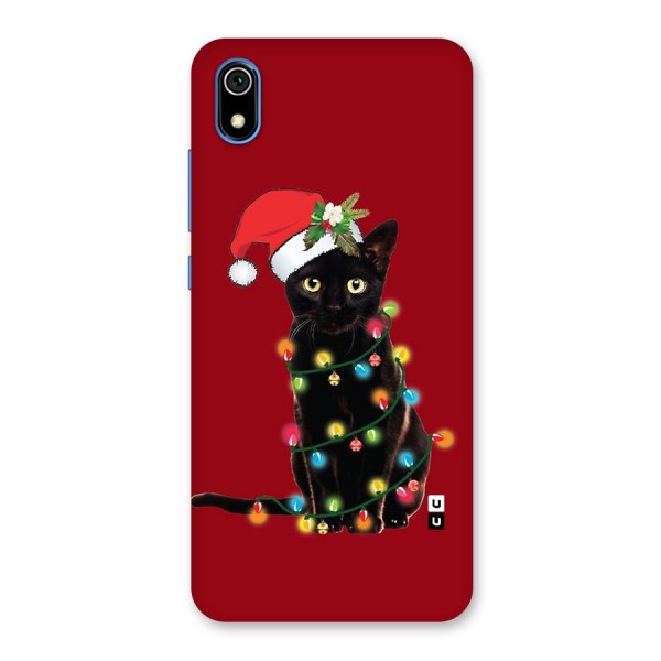 Christmas Cap Cute Cat Back Case for Redmi 7A