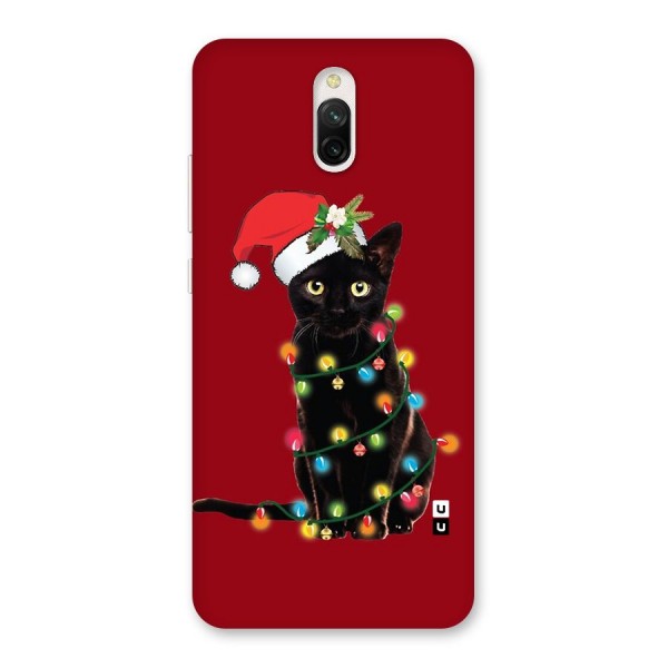 Christmas Cap Cute Cat Back Case for Redmi 8A Dual