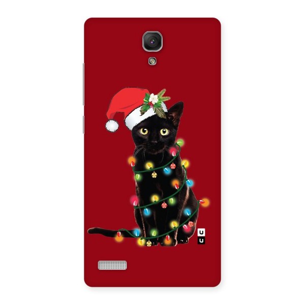 Christmas Cap Cute Cat Back Case for Redmi Note