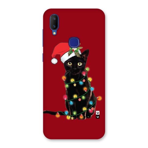 Christmas Cap Cute Cat Back Case for Vivo V11