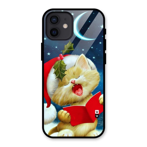 Christmas Cat Glass Back Case for iPhone 12