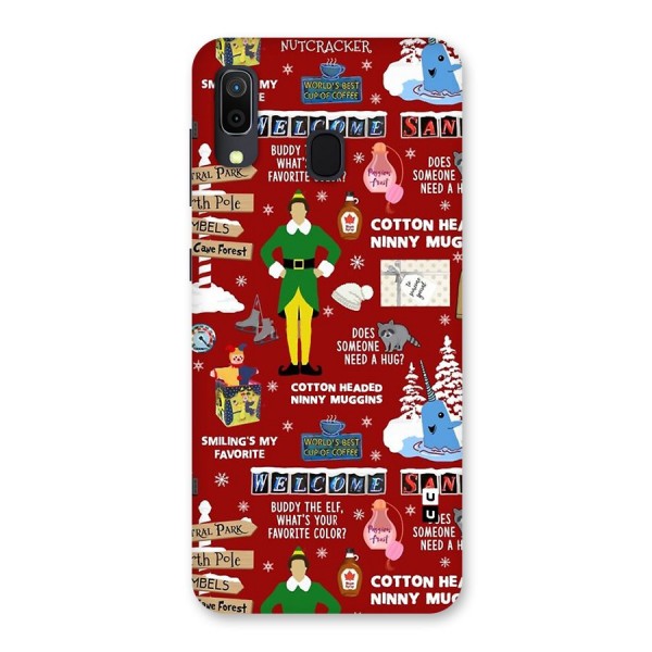 Christmas Cute Doodles Back Case for Galaxy A30