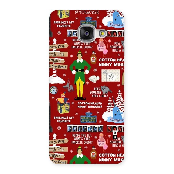 Christmas Cute Doodles Back Case for Galaxy A3 (2016)