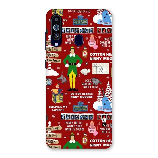 Christmas Cute Doodles Back Case for Galaxy A60