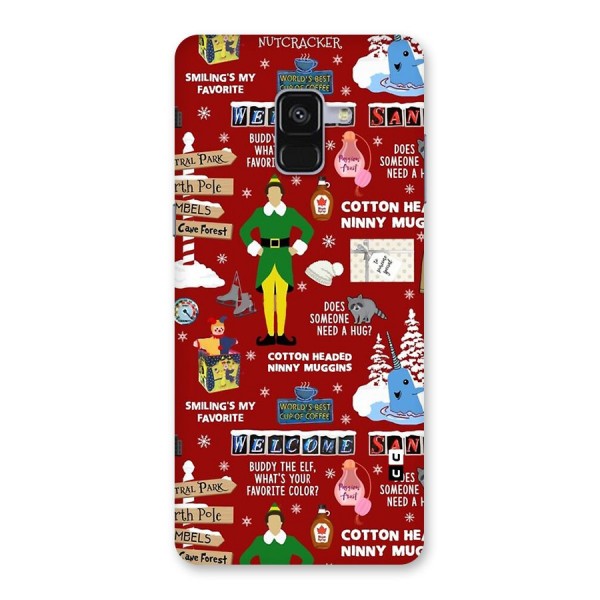 Christmas Cute Doodles Back Case for Galaxy A8 Plus