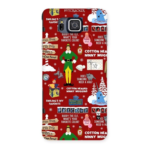 Christmas Cute Doodles Back Case for Galaxy Alpha