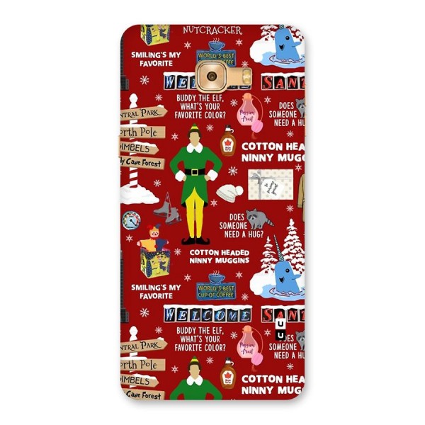 Christmas Cute Doodles Back Case for Galaxy C9 Pro