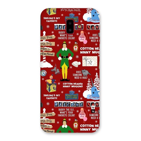 Christmas Cute Doodles Back Case for Galaxy J6 Plus