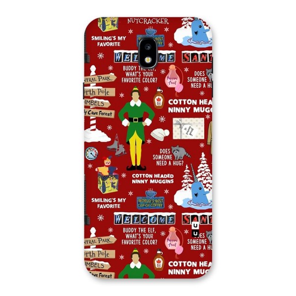 Christmas Cute Doodles Back Case for Galaxy J7 Pro