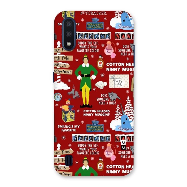 Christmas Cute Doodles Back Case for Galaxy M01