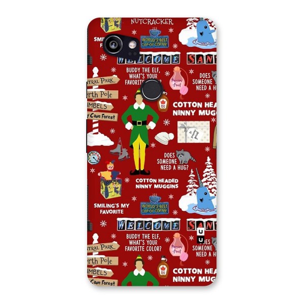 Christmas Cute Doodles Back Case for Google Pixel 2 XL