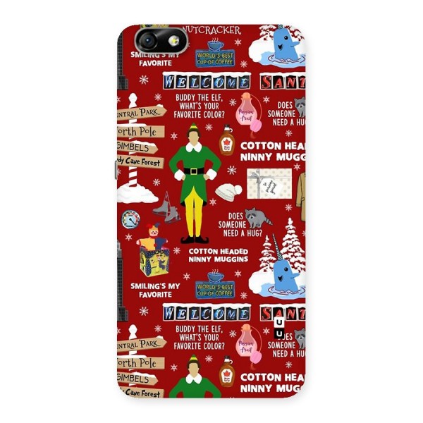 Christmas Cute Doodles Back Case for Honor 4X