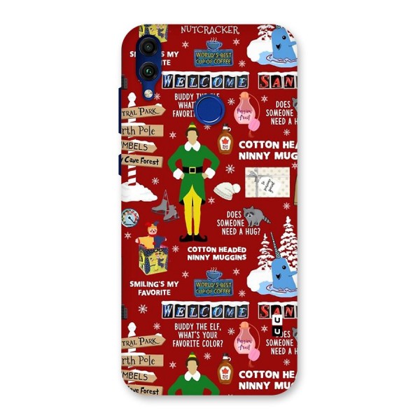 Christmas Cute Doodles Back Case for Honor 8C