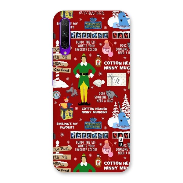 Christmas Cute Doodles Back Case for Honor 9X Pro