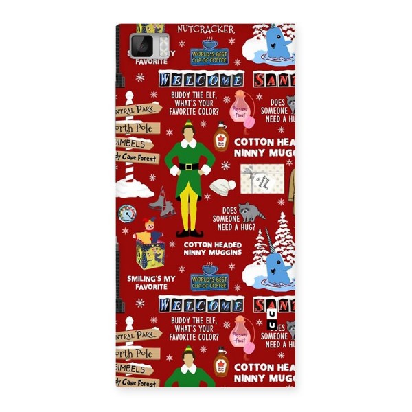 Christmas Cute Doodles Back Case for Mi3