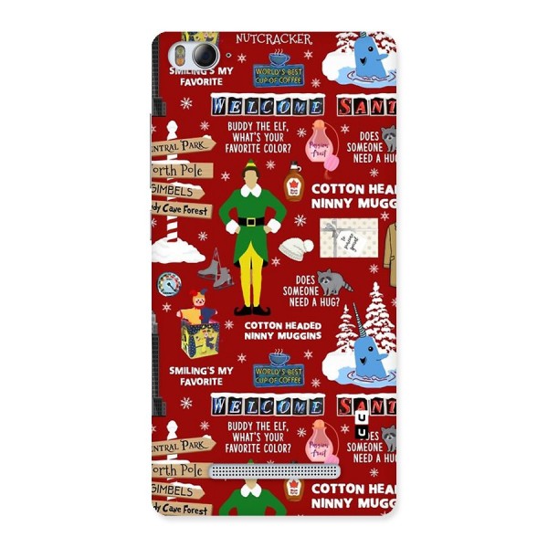 Christmas Cute Doodles Back Case for Mi4i