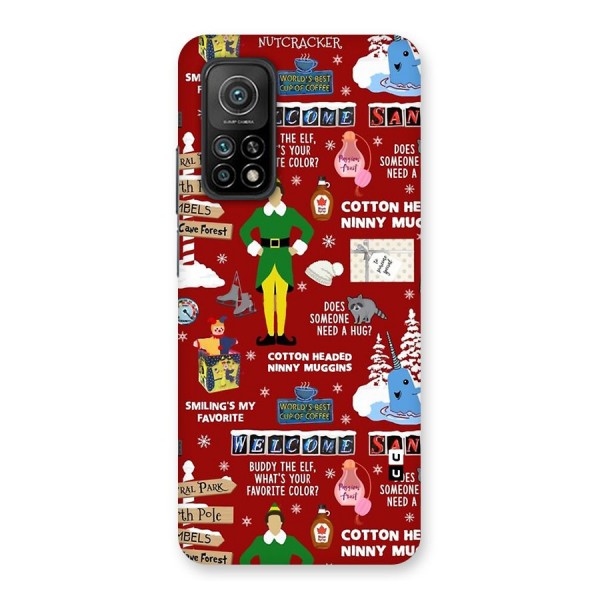 Christmas Cute Doodles Back Case for Mi 10T Pro 5G