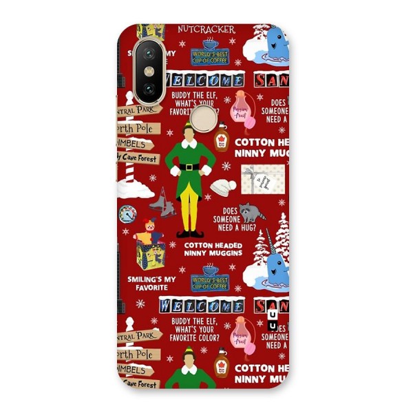 Christmas Cute Doodles Back Case for Mi A2