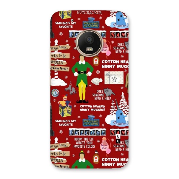 Christmas Cute Doodles Back Case for Moto G5 Plus