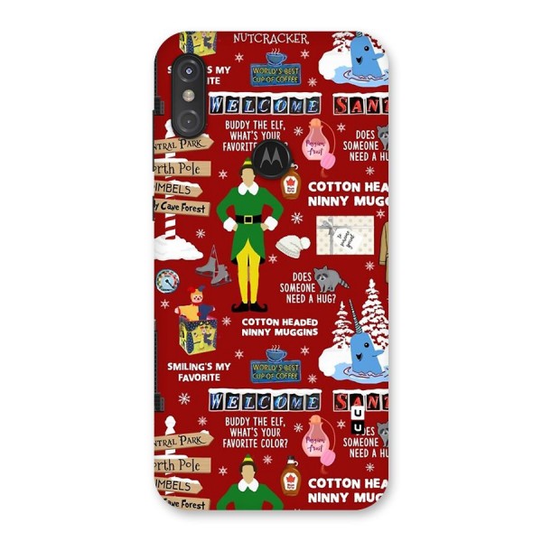 Christmas Cute Doodles Back Case for Motorola One Power