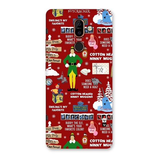 Christmas Cute Doodles Back Case for Nokia 7 Plus