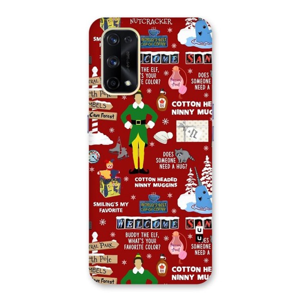 Christmas Cute Doodles Glass Back Case for Realme X7 Pro