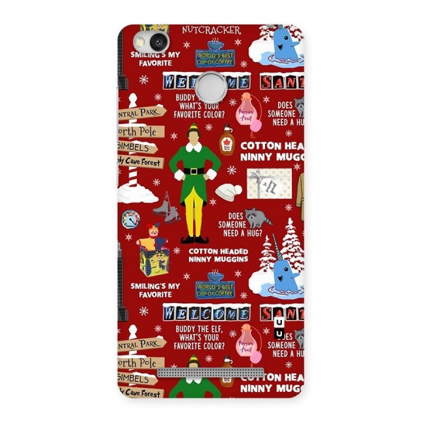 Christmas Cute Doodles Back Case for Redmi 3S Prime