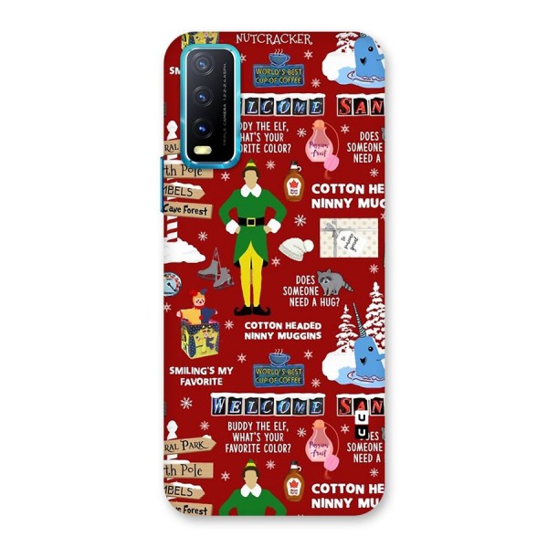 Christmas Cute Doodles Back Case for Vivo Y12s