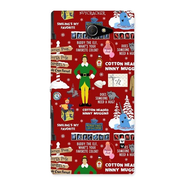 Christmas Cute Doodles Back Case for Xperia M2