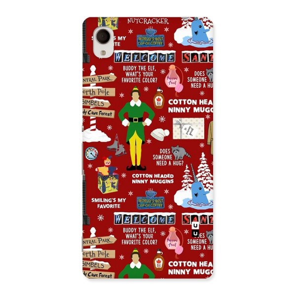 Christmas Cute Doodles Back Case for Xperia M4