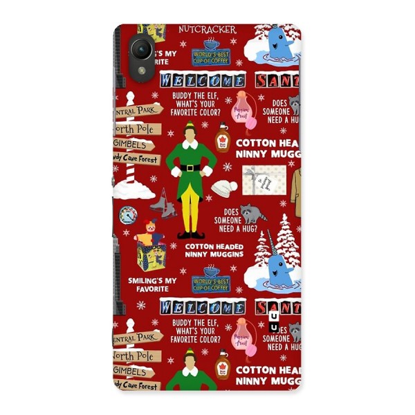 Christmas Cute Doodles Back Case for Xperia Z2