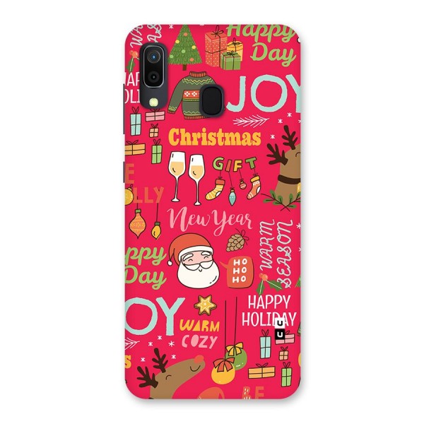 Christmas Joy Happy Day Back Case for Galaxy A20