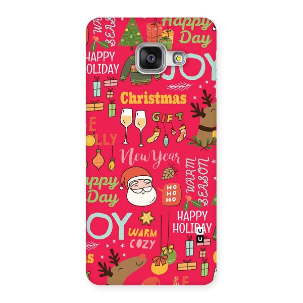 Christmas Joy Happy Day Back Case for Galaxy A3 (2016)