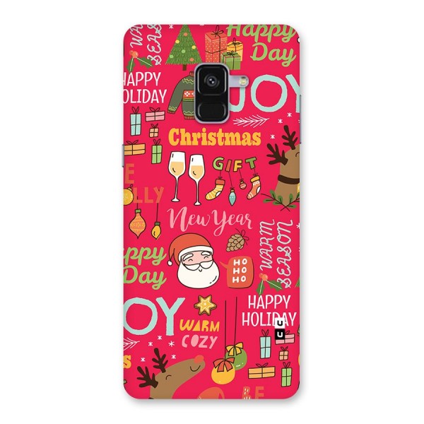 Christmas Joy Happy Day Back Case for Galaxy A8 Plus