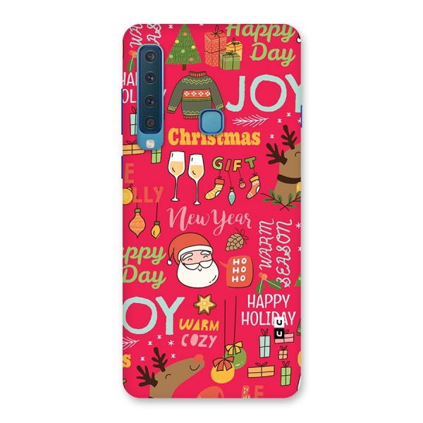 Christmas Joy Happy Day Back Case for Galaxy A9 (2018)