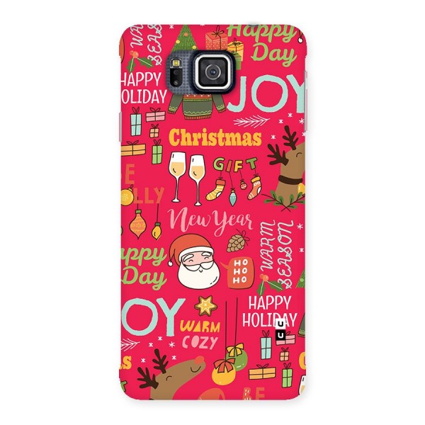 Christmas Joy Happy Day Back Case for Galaxy Alpha