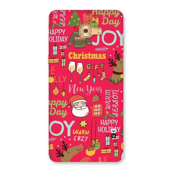 Christmas Joy Happy Day Back Case for Galaxy C9 Pro