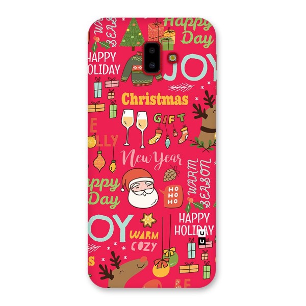 Christmas Joy Happy Day Back Case for Galaxy J6 Plus