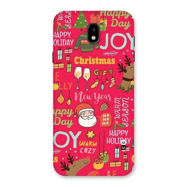 Christmas Joy Happy Day Back Case for Galaxy J7 Pro