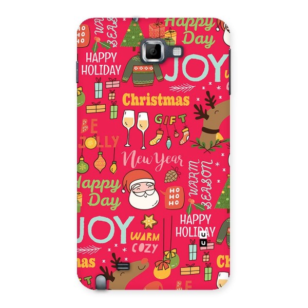 Christmas Joy Happy Day Back Case for Galaxy Note