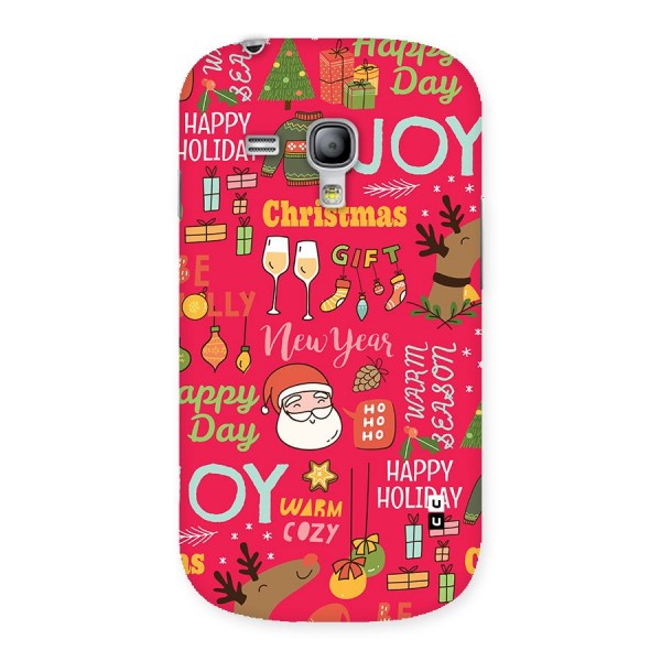 Christmas Joy Happy Day Back Case for Galaxy S3 Mini